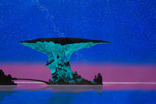 Hand finished Print of, Pathways at Night. | Roger Dean