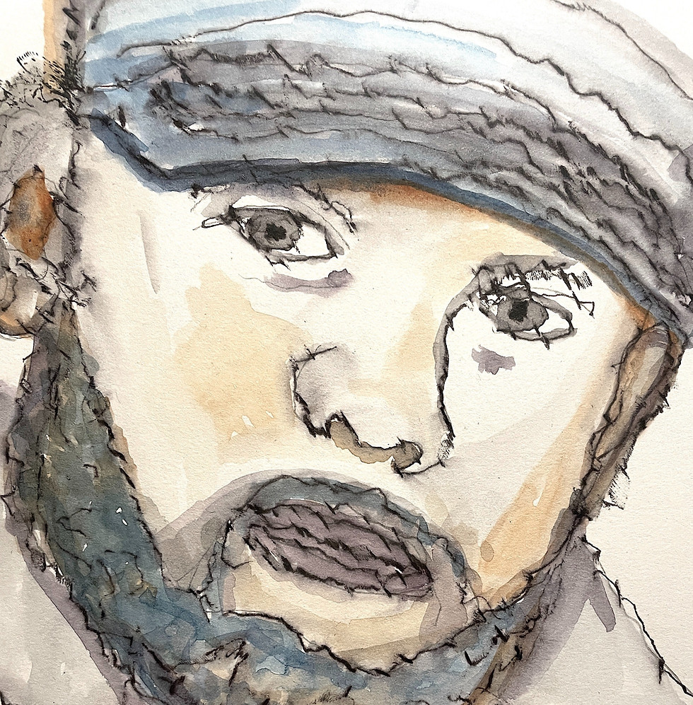 Miniature : Portrait de BOOBA - Dessin aquarelle