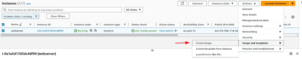 Creating Snapshot of EC2 instance