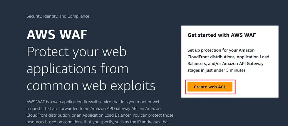 Create web ACL