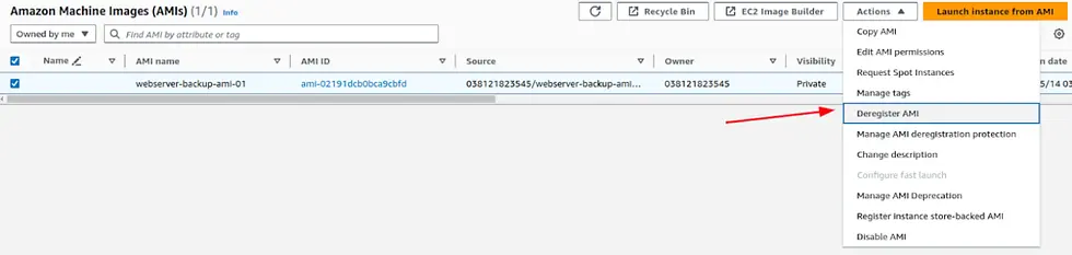 Deregistering AMIs