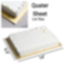 Cake Drum 9.5 x 14 Inch Rectangular Gold 1/4" Thin, Quarter Sheet