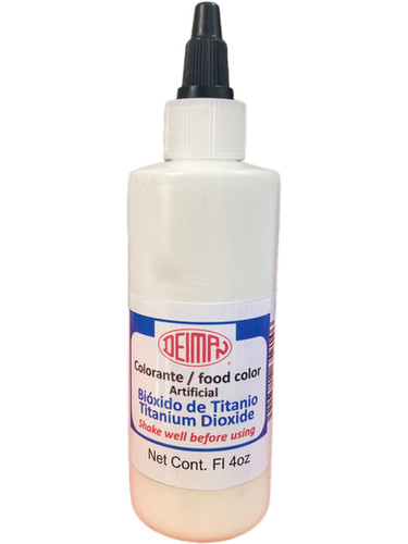 Tio2 Food Coloring Deiman Artificial Food Color Titanium Dioxide Food Grade, 4 fl oz ...