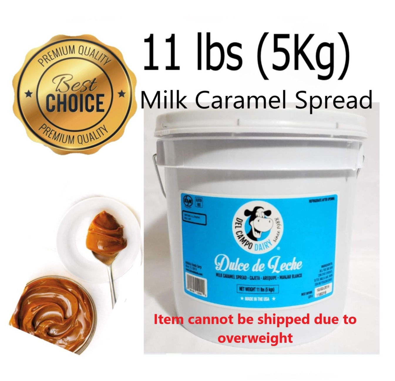 Del Campo Dulce De Leche Caramel Topping,  11 lb