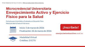 Microcredencial sobre ejercicio físico y envejecimiento activo