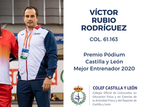 Víctor Rubio, premio Pódium al mejor entrenador de Castilla y León 2020