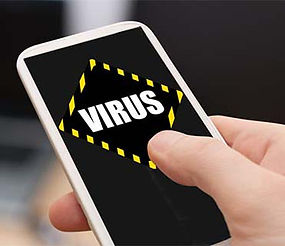 smartphone with virus
