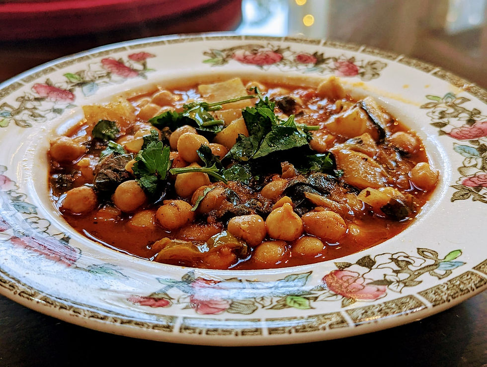Chickpea, potato & spinach curry image