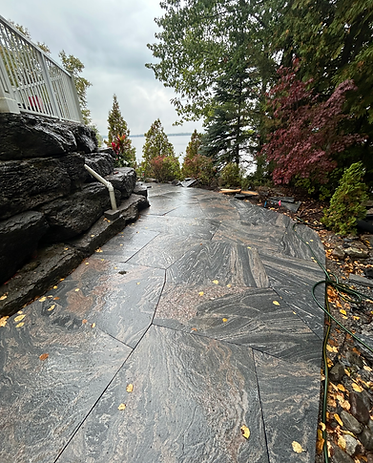 Flagstone patio contractor near Lakefield Ontario