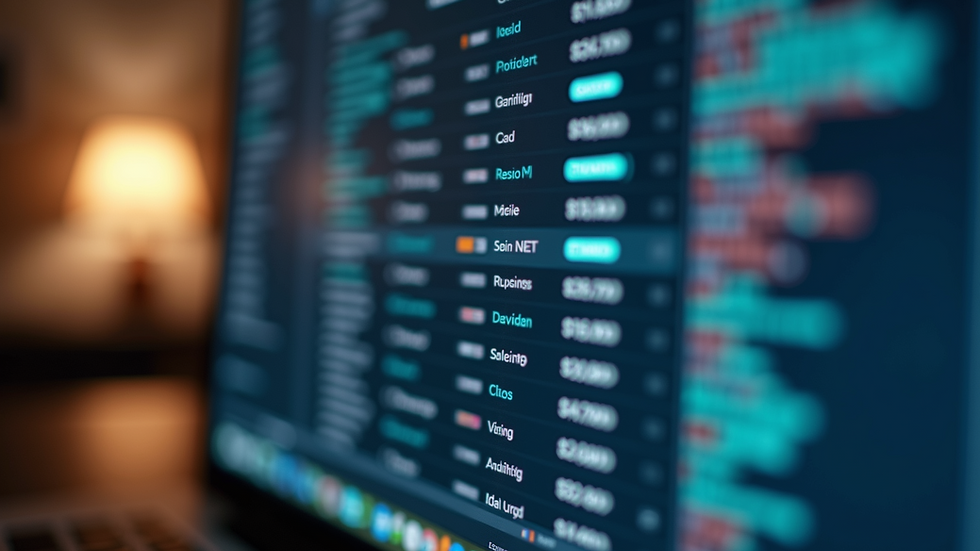 Close-up view of a computer screen showing NFT marketplace listings