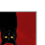 Thumbnail: A handmade painting of two inverted black cats with yellow eyes against a dark blood-red background, creating a contrast