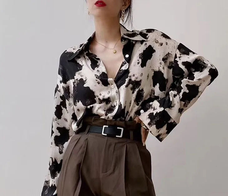 Blusa Estampado Animal Manga Larga