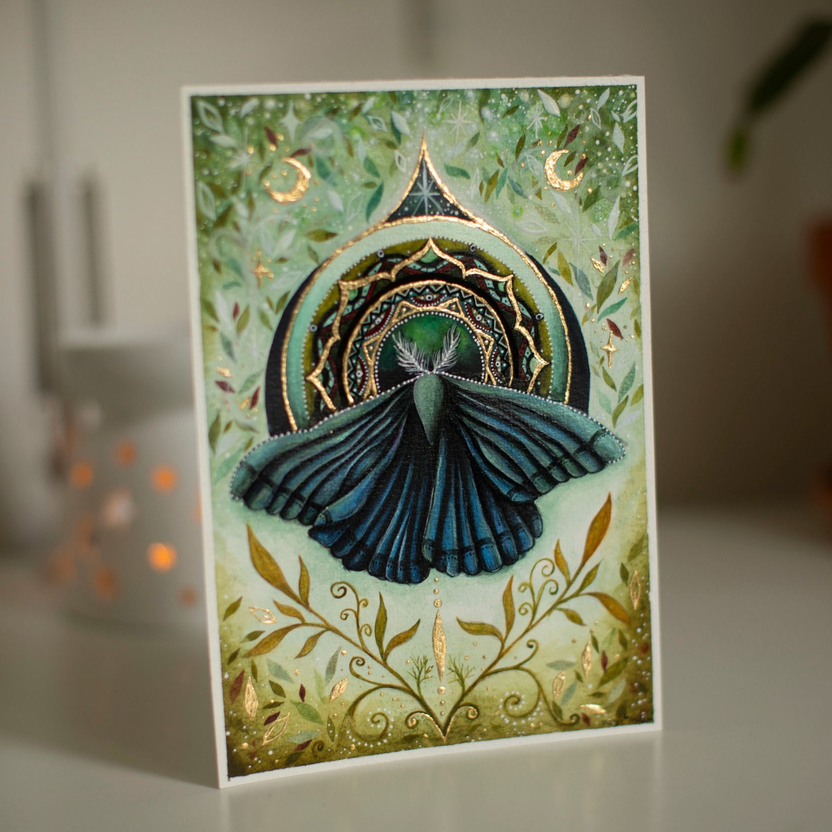 Psukhê - Aquarelle et dorures - A5