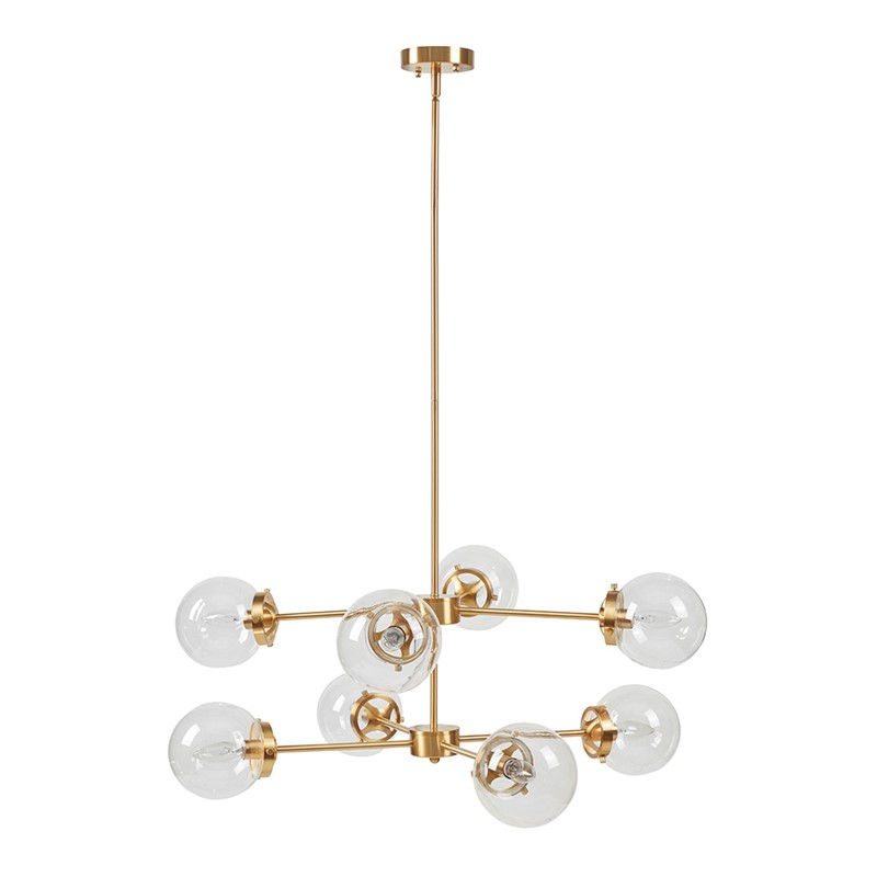 Thumbnail: Calista 8-Light Metal Chandelier with Globe Bulbs