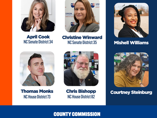 Flyer with Cabarrus County candidates in 2026.
