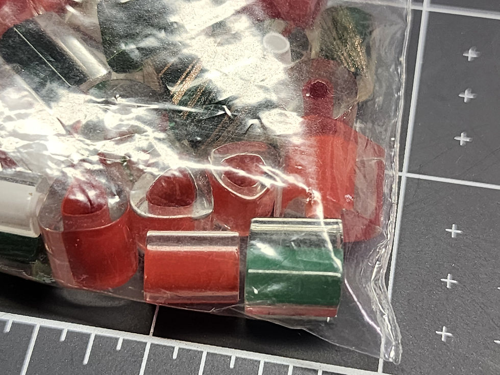Thumbnail: Glass Christmas colored beads price on bag is $25