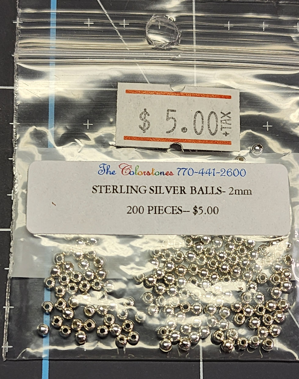 Thumbnail: Sterling silver Balls 2mm .2oz about 200 pieces