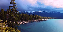 Stormy Skies Over a Lake