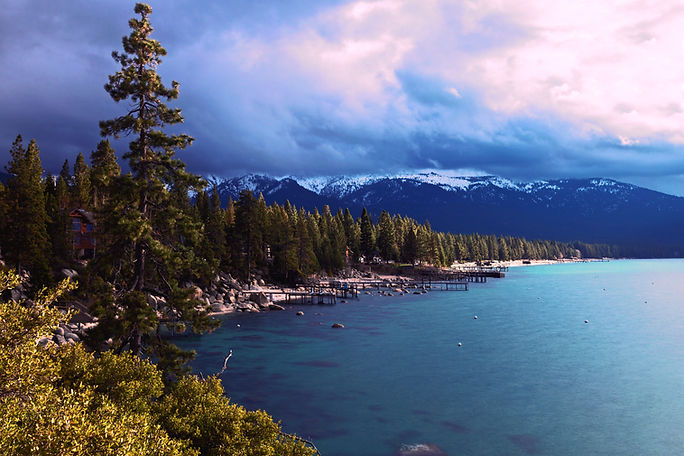 Stormy Skies Over a Lake