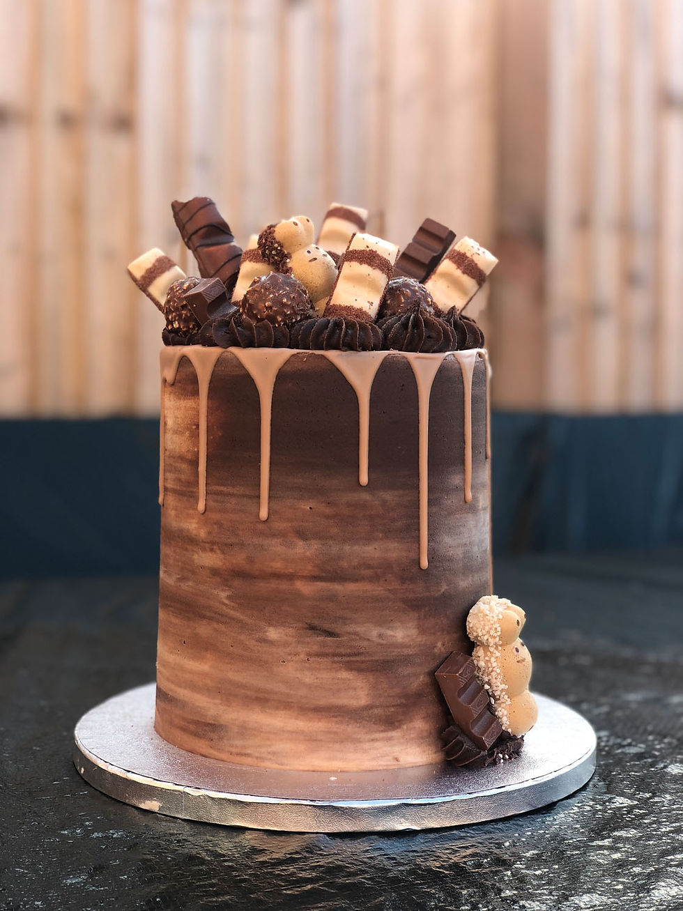 8" Tall Bueno Chocolate Indulgence Cake