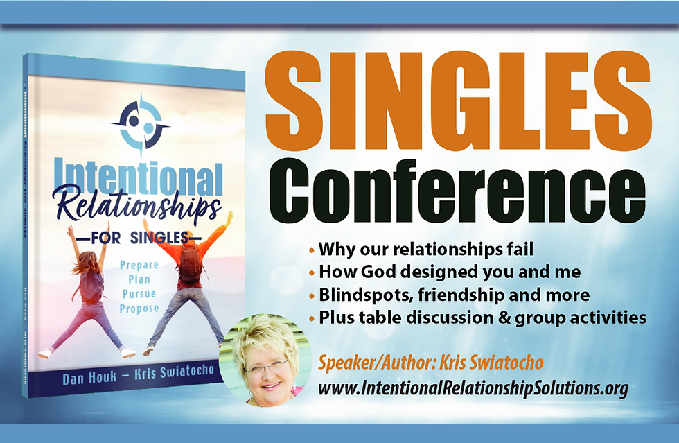 Intentional Relationships Singles Conference with Kris Swiatocho