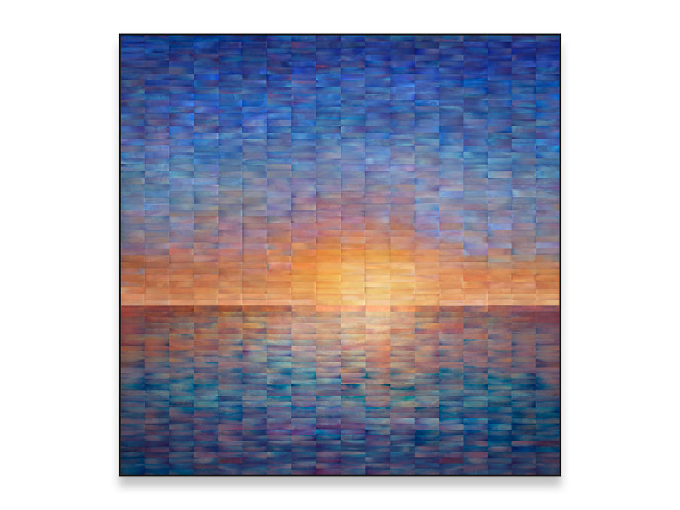 sunset wall art mosaic