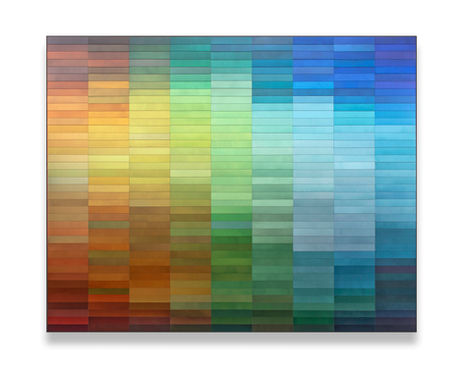 colorful metal wall sculpture