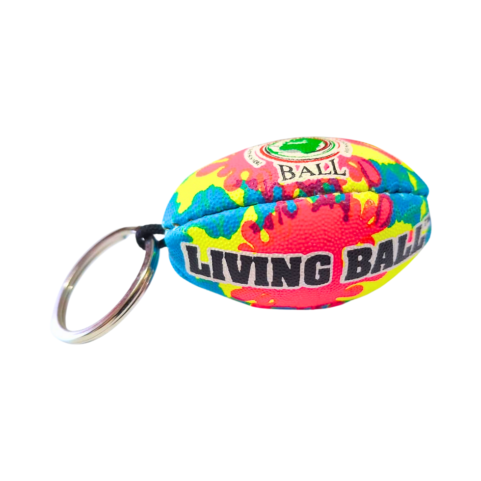 Thumbnail: Neon Rugby Ball - Keyring