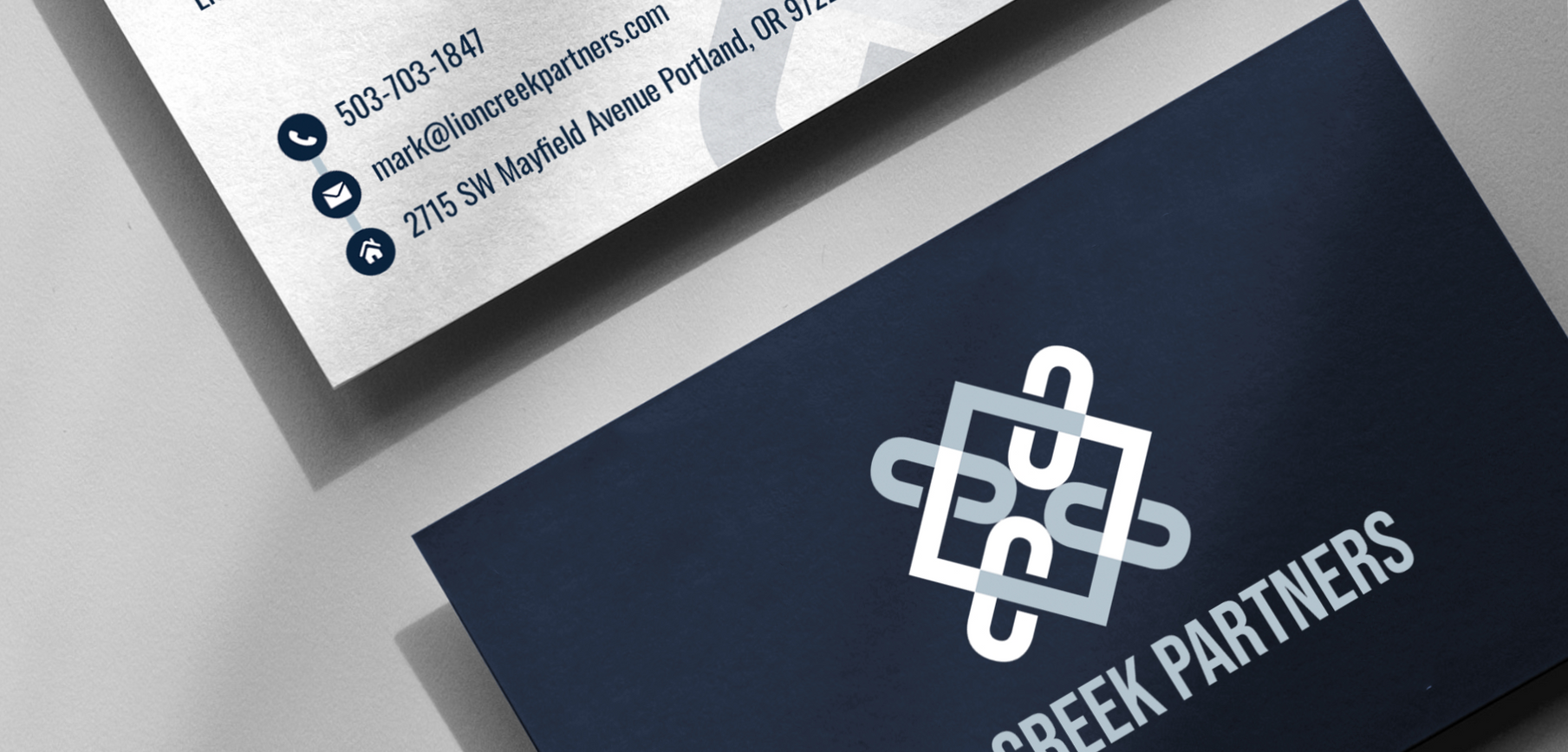 Lion Creek Partners – Logo on business card