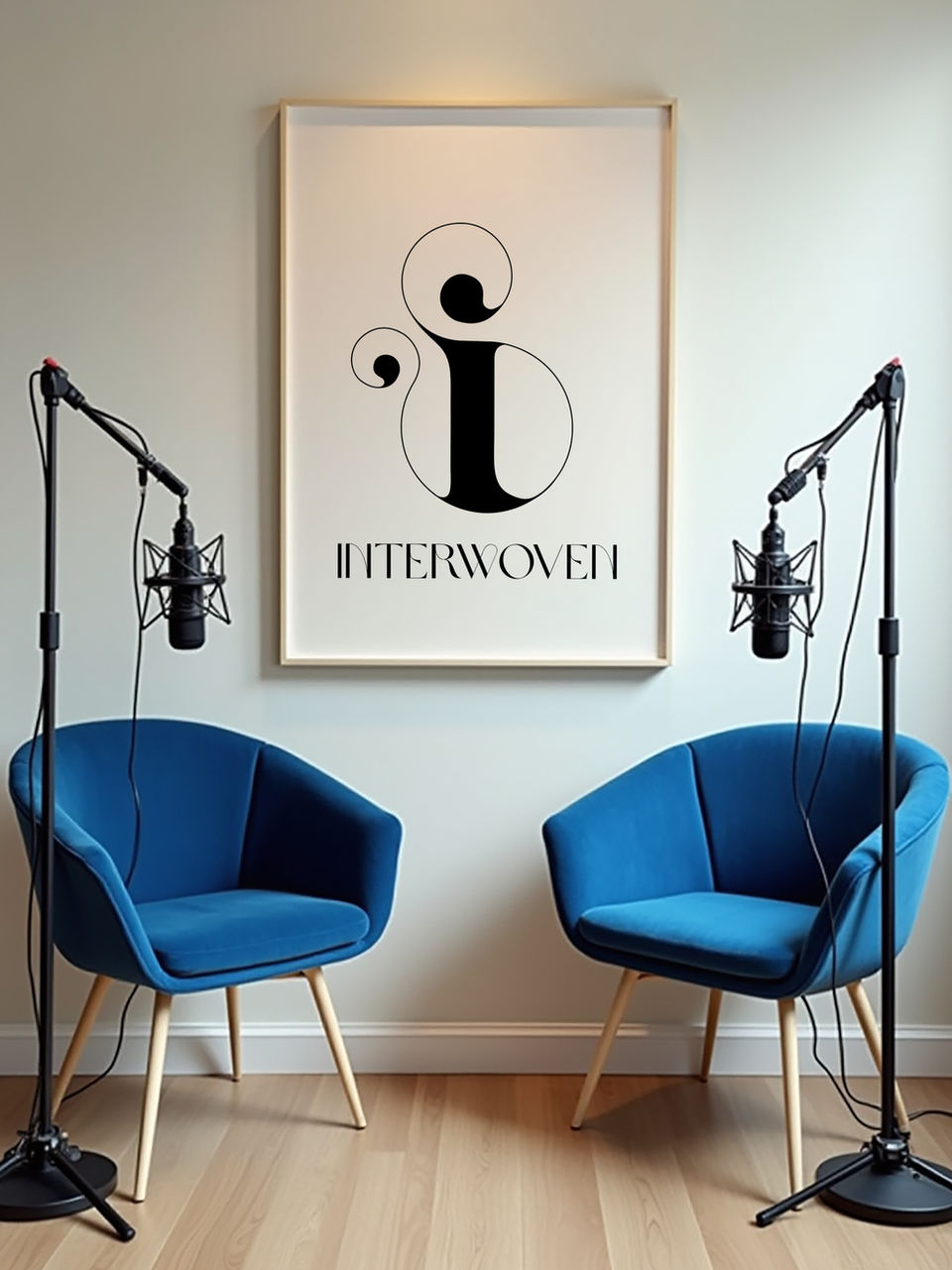 Interwoven Stories – Logo + podcast recording studio