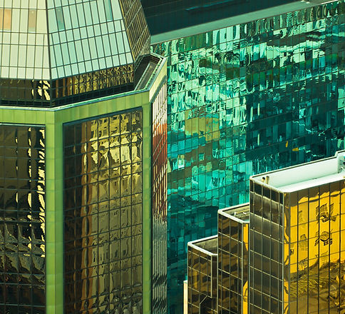 Tall Reflecting Office Buildings