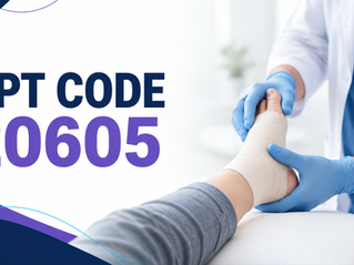 Healthcare professional examining an intermediate joint for a CPT code 20605 billing guide