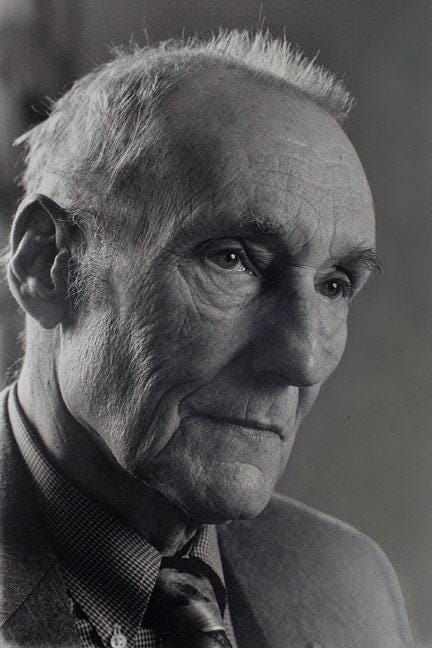 Photograph of William Burroughs when I interviewed him at the Chase Park Plaza Hotel in St. Louis in spring 1989. (Photo taken by Michael DeFilippo, who accompanied me on this assignment.)