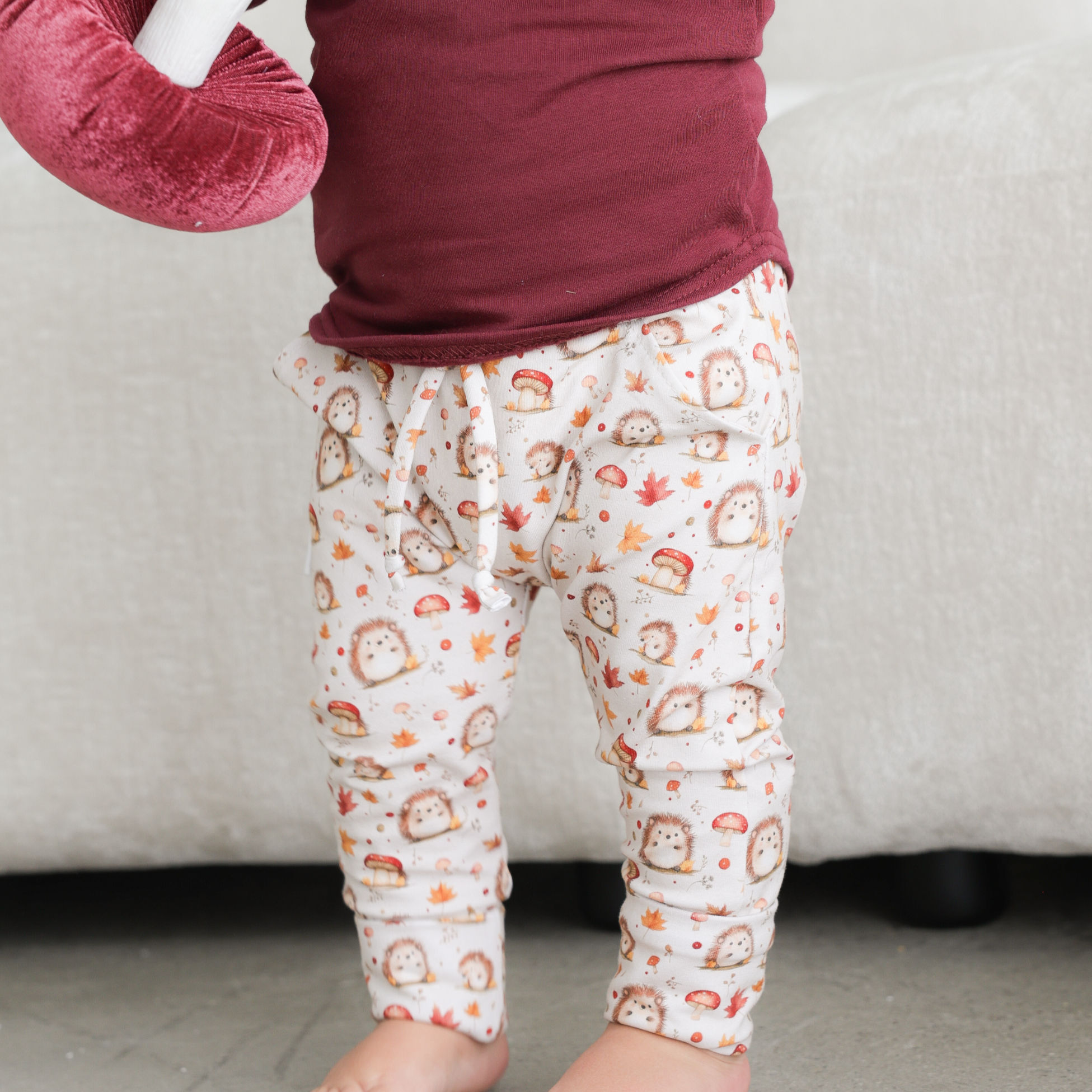 Pantalon évolutif hérisson champignon