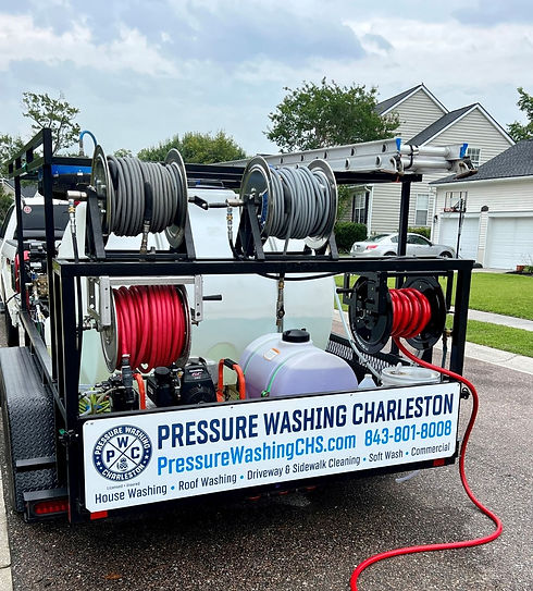 Pressure Washing Charleston SC exterior cleaning rig