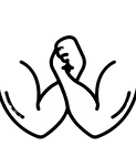 two-arms-wrestle-icon-outline-style-vect