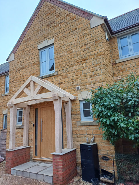 An oak porch