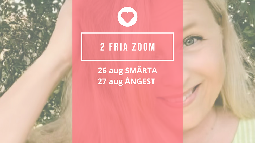 2 fria ZOOM om ÅNGEST & SMÄRTA
