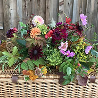 Autumnal casket spray