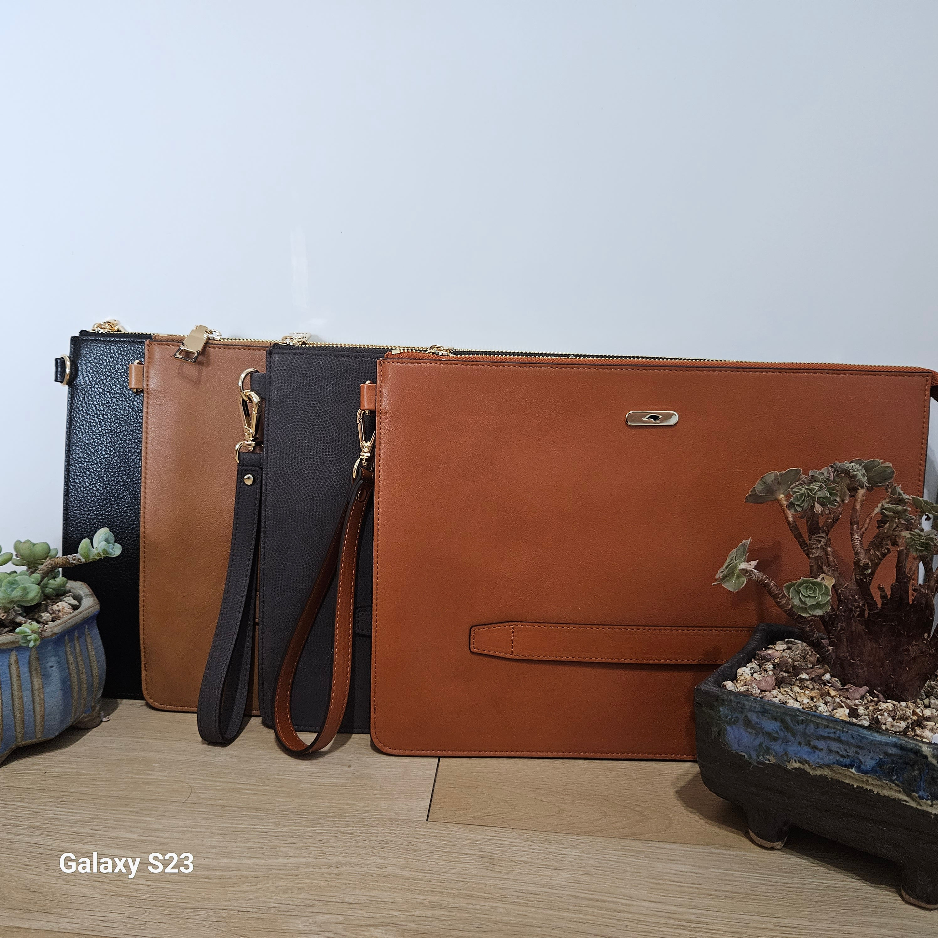 men's kangaroo leather clutch bag (large)