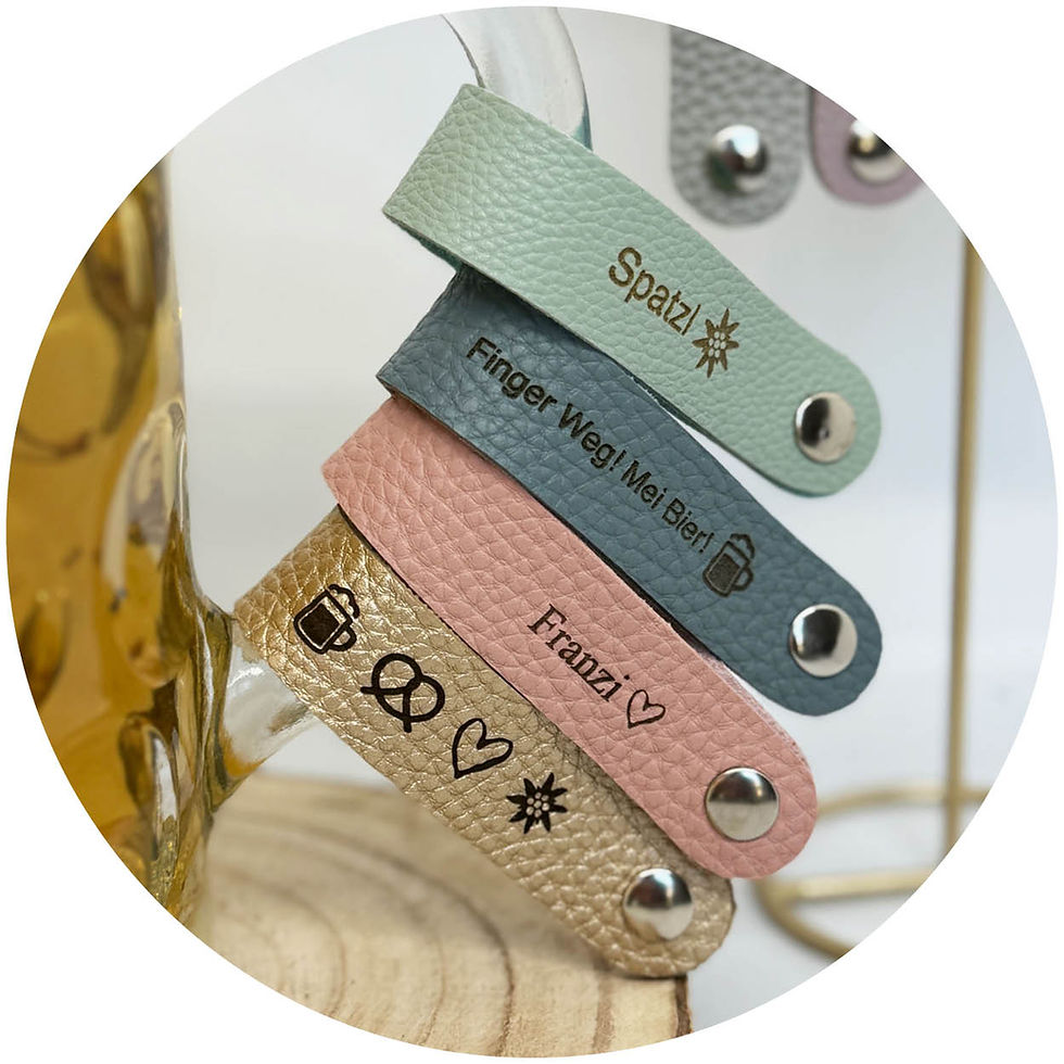 Maßkrugband personalisiert individuell Name Logo Spruch Maßkrug Henkel