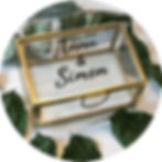 Ringbox personalisiert, Eheringe, Galsbox, Namen, Hochzeit, Trauung, Hochzeitsdeko