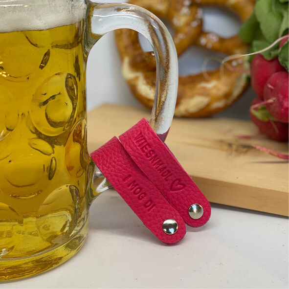 Miniaturbild: Maßkrugband, Henkel Band, Wiesn Accessoires, Personalisiert, Maßkrugbandl, Maß, Bier, Oktoberfest, Wiesn, Firmenlogo, Leder