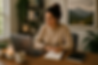 Therapist participating in a virtual outdoor therapy consultation while taking notes during an online consultation focused on experiential therapy and nature-based clinical practice.