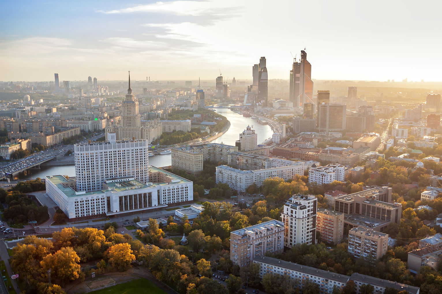 Cityscape With River