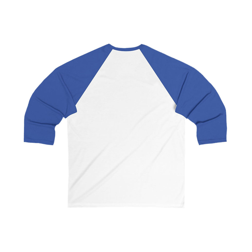 Thumbnail: F.a.B. Unisex 3/4 Sleeve Baseball Tee - Retro Fun Original Electric Tag Monogram