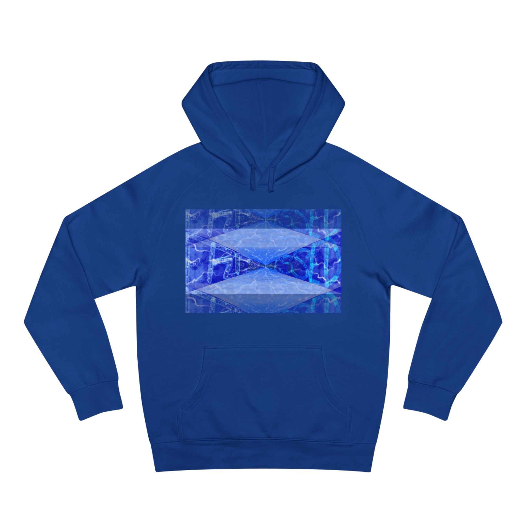 Fresh and Blessed Stylish Unisex Hoodie - Cool Blue Original Abstract Art Design