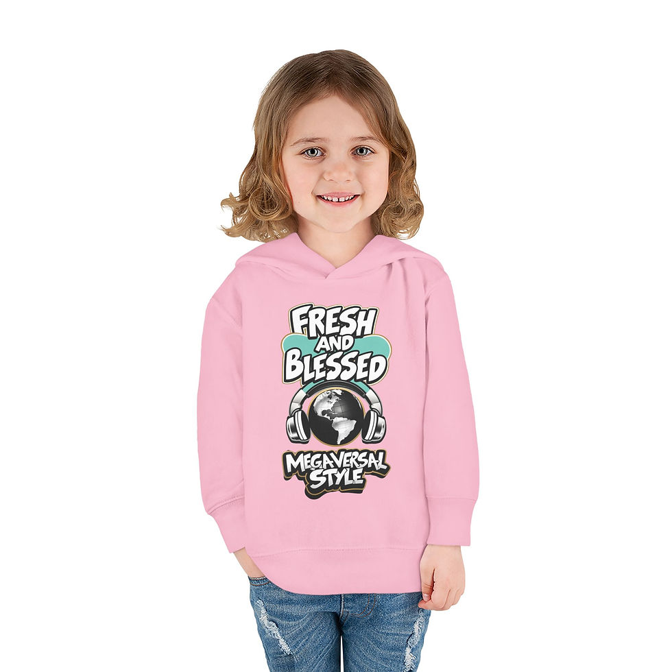 Thumbnail: Fresh and Blessed Toddler Fleece Hoodie — Megaversal Style for Earthly Kids