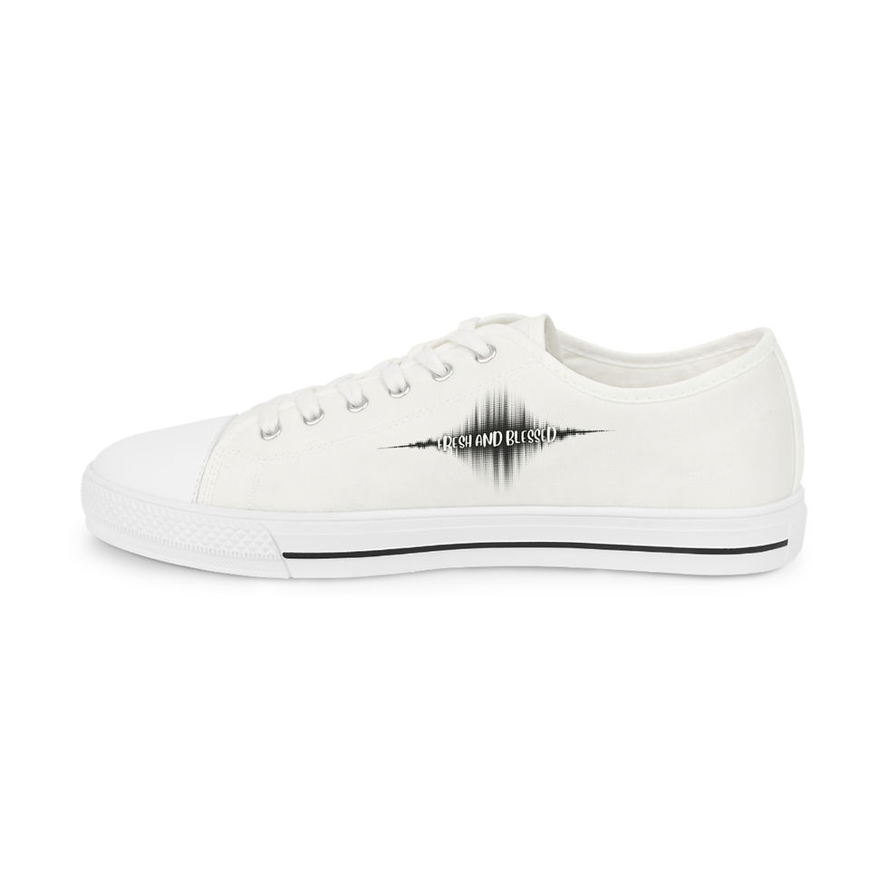 Thumbnail: Fresh and Blessed Men's Low Top Sneakers - Casual Canvas Kicks
