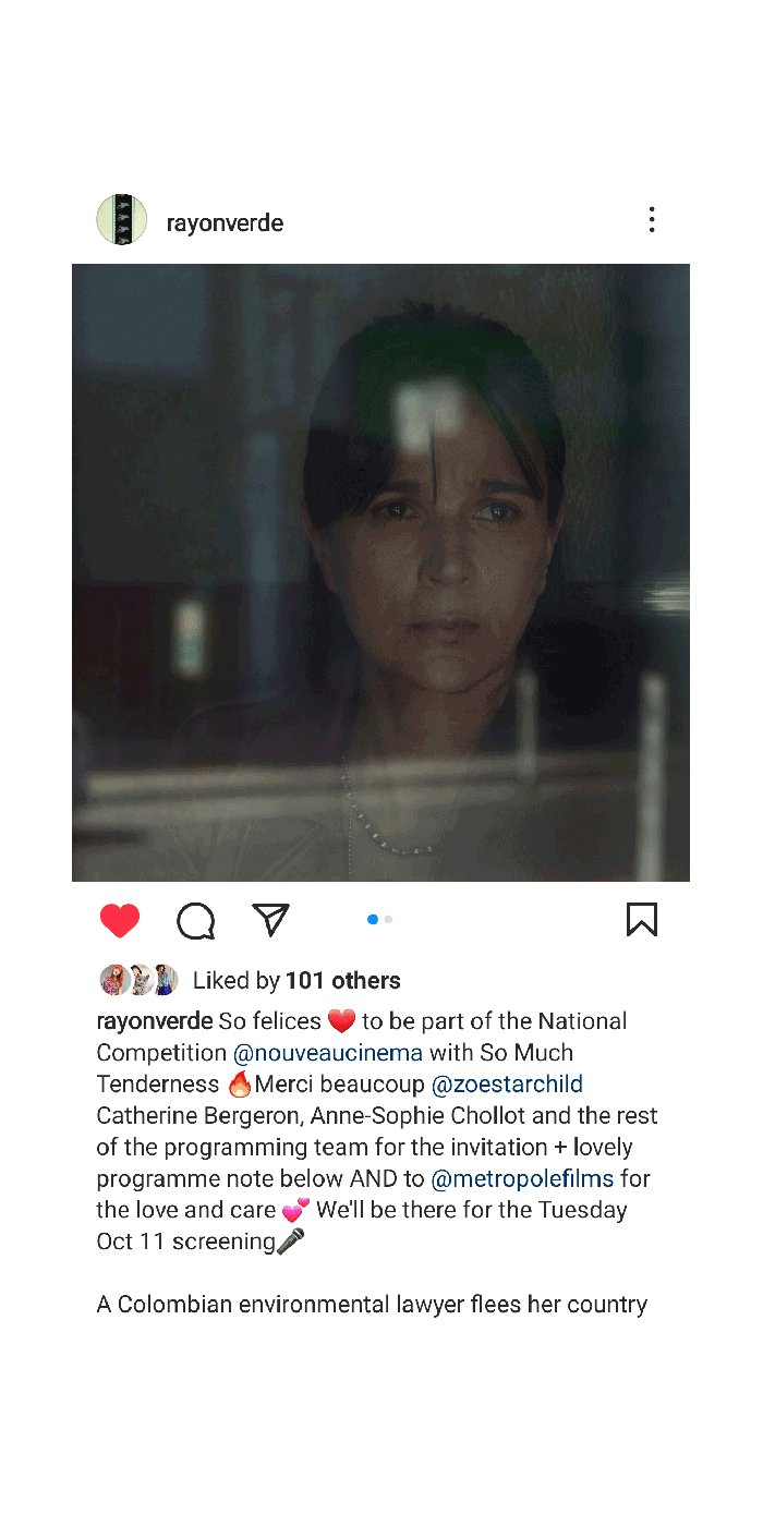 An example of an Instagram post for "So Much Tenderness"